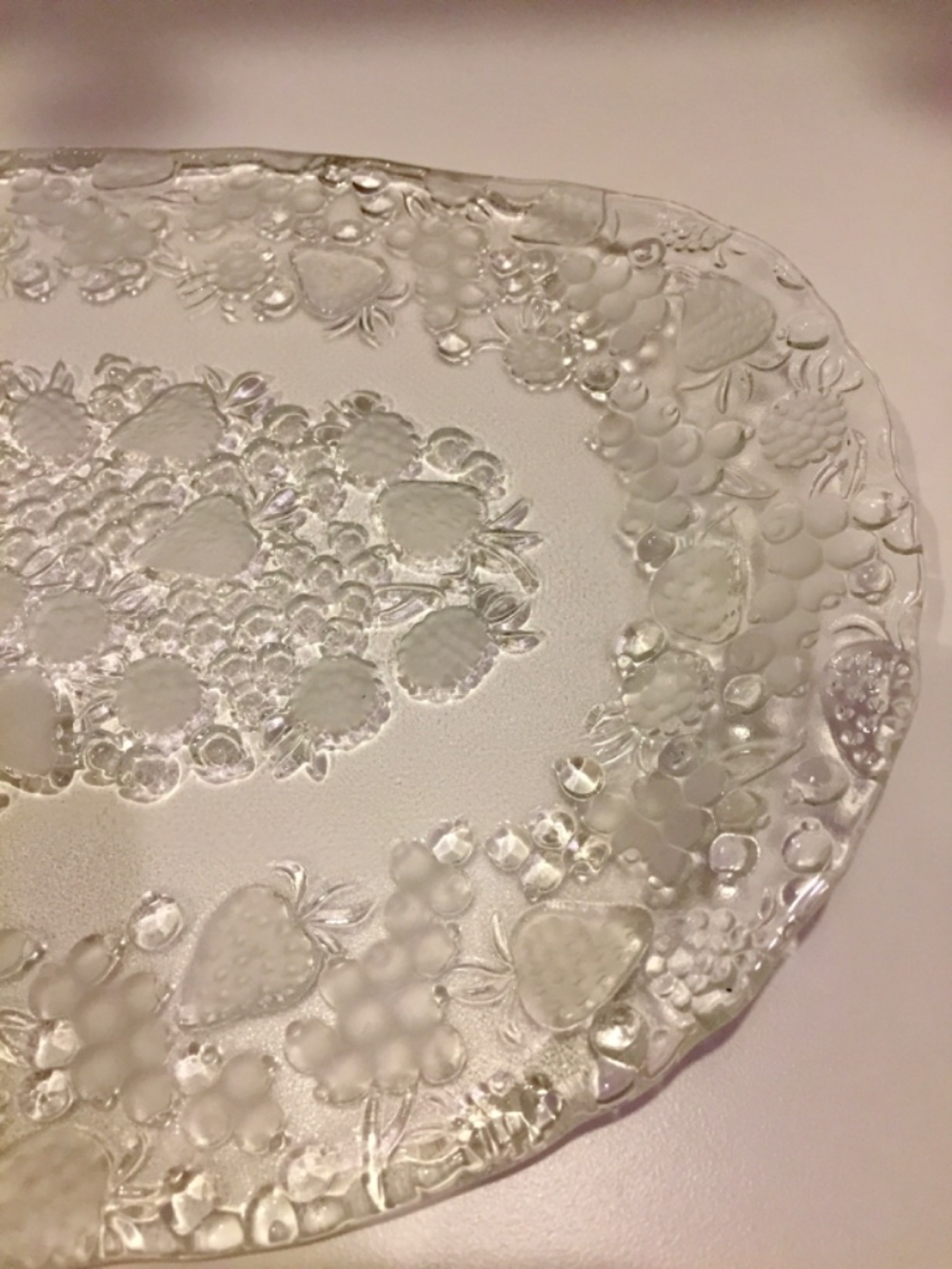 NIB Mikasa Crystal Glass Canape Tray Strawberry Fare Vintage Serving Platter - Picture 9 of 15